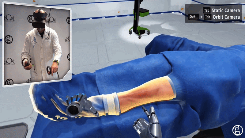 Preview of a VR surgery training application